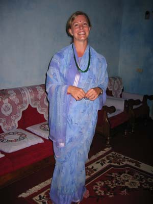 Laura in a sari