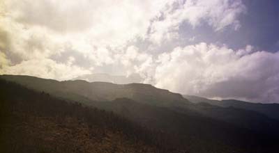 The road ahead, just above the cloud line